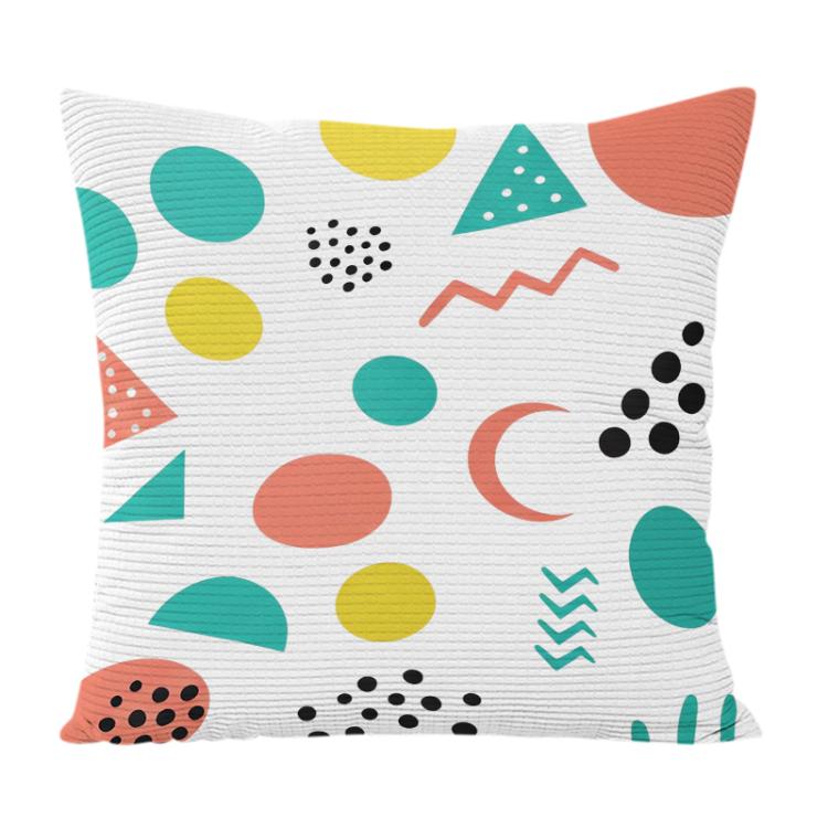 Geometry Printed Sofa Pillow With Core Print On Your Demand, 35x35cm, 40x40cm, 45x45cm, 50x50cm, 60x60cm