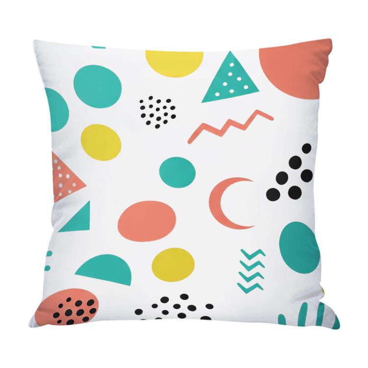 Geometry Printed Sofa Pillow With Core Print On Your Demand, 35x35cm, 40x40cm, 45x45cm, 50x50cm, 60x60cm