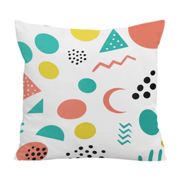Geometry Printed Sofa Pillow With Core Print On Your Demand, 35x35cm, 40x40cm, 45x45cm, 50x50cm, 60x60cm