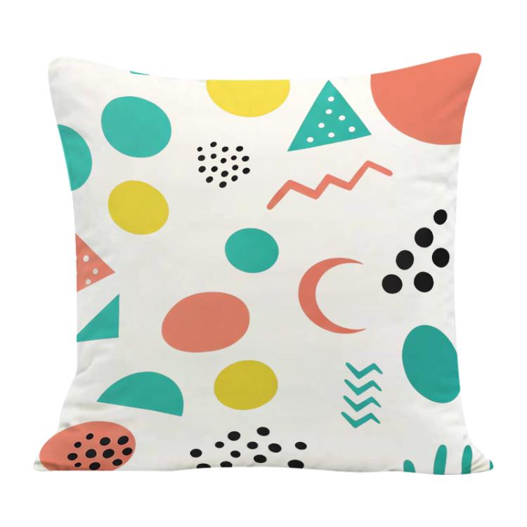 Geometry Printed Sofa Pillow With Core Print On Your Demand, 35x35cm, 40x40cm, 45x45cm, 50x50cm, 60x60cm