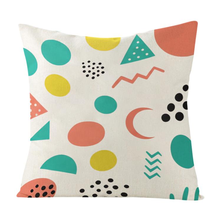 Geometry Printed Sofa Pillow With Core Print On Your Demand, 35x35cm, 40x40cm, 45x45cm, 50x50cm, 60x60cm