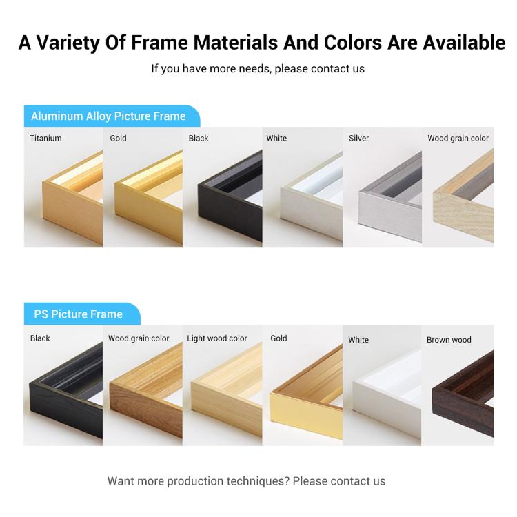 Color Paradise Decorative Painting with Aluminum Alloy Frame Print On Your Demand, 15x20cm, 20x20cm, 30x30cm, 40x40cm, 50x50cm, 60x60cm, 70x70cm, 80x80cm, 90x90cm