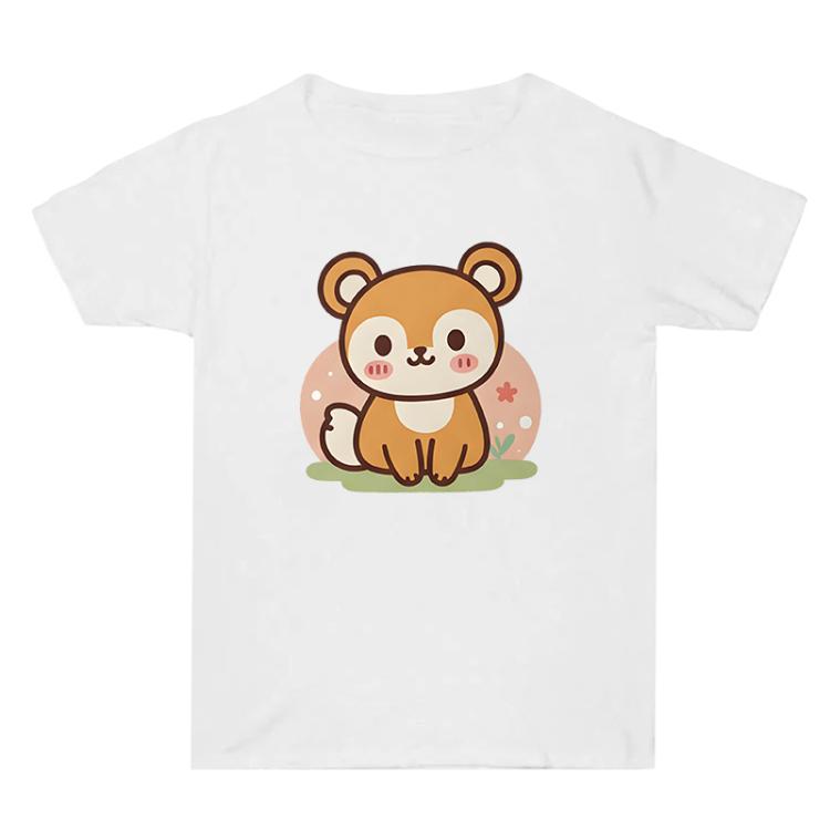 Squirrel Printed Summer Baggy Cotton Short Sleeve T-shirt Print On Your Demand