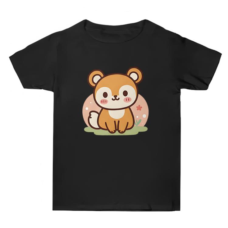 Squirrel Printed Summer Baggy Cotton Short Sleeve T-shirt Print On Your Demand