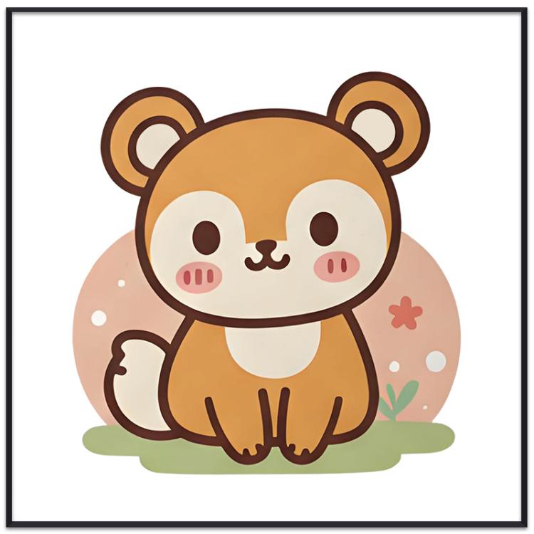 Squirrel Decorative Painting with PS Frame Print On Your Demand, 15x20cm, 20x20cm, 30x30cm, 40x40cm, 50x50cm, 60x60cm, 70x70cm, 80x80cm, 90x90cm