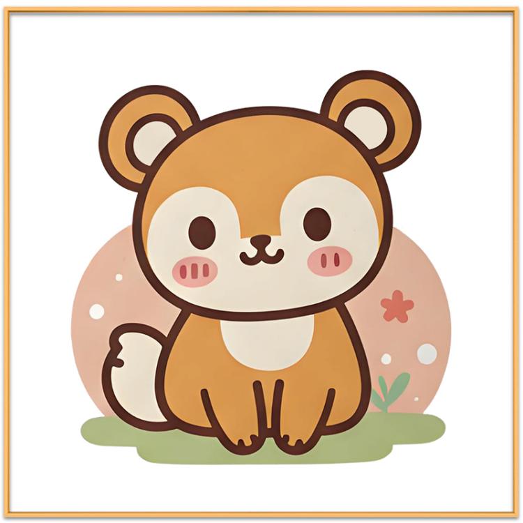 Squirrel Decorative Painting with Aluminum Alloy Frame Print On Your Demand, 15x20cm, 20x20cm, 30x30cm, 40x40cm, 50x50cm, 60x60cm, 70x70cm, 80x80cm, 90x90cm