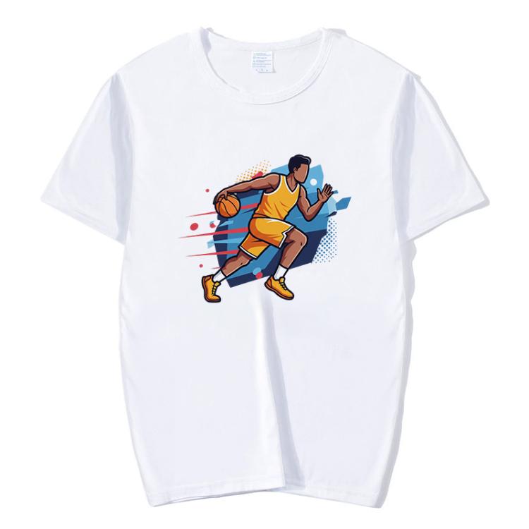 Basketball Player Printed Round Neck Modal Short Sleeve T-shirt Print On Your Demand, S, M, L, XL, XXL, XXXL, XXXXL, XXXXXL