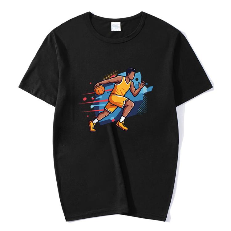 Basketball Player Printed Round Neck Modal Short Sleeve T-shirt Print On Your Demand, S, M, L, XL, XXL, XXXL, XXXXL, XXXXXL