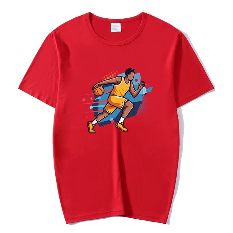 Basketball Player Printed Round Neck Modal Short Sleeve T-shirt Print On Your Demand, S, M, L, XL, XXL, XXXL, XXXXL, XXXXXL