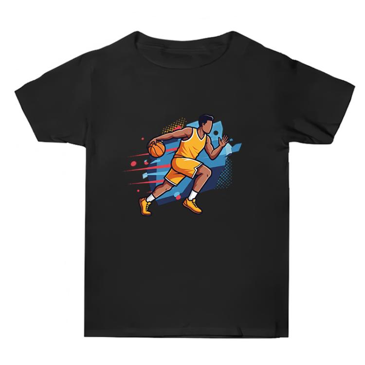 Basketball Player Printed Summer Baggy Cotton Short Sleeve T-shirt Print On Your Demand