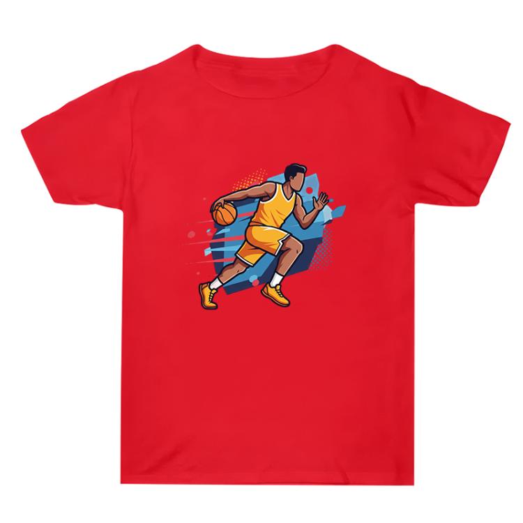 Basketball Player Printed Summer Baggy Cotton Short Sleeve T-shirt Print On Your Demand
