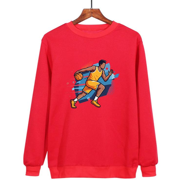 Basketball Player Printed Casual Loose Round Neck Sweatshirt Print On Your Demand, XS, S, M, L, XL, XXL, XXXL