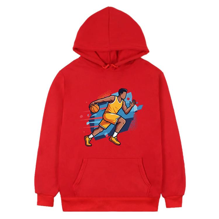 Basketball Player Printed Fleece Hooded Sweatshirt Print On Your Demand, XS, S, M, L, XL, XXL, XXXL