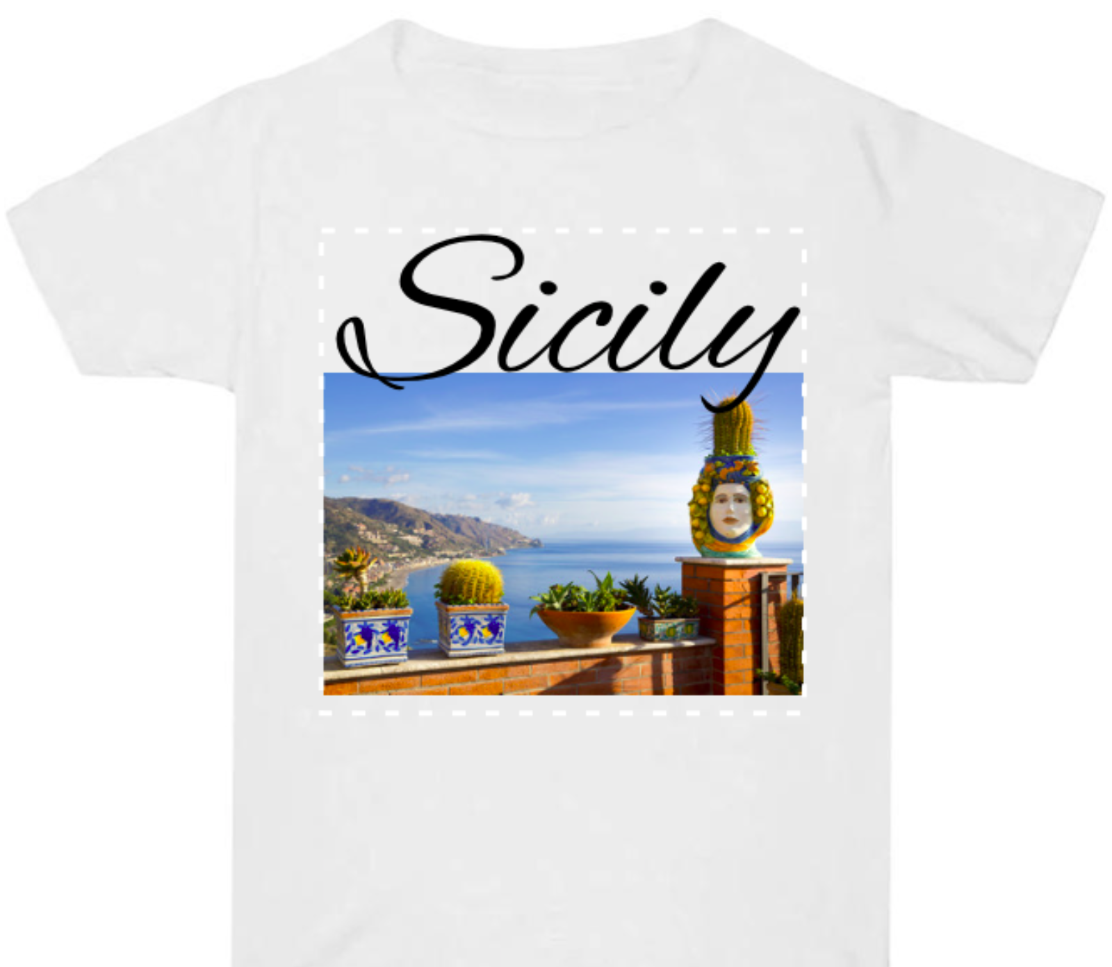 Sicily” T-Shirt – Italian Souvenir Tee with Coastal Print | Unisex Mediterranean Style Shirt