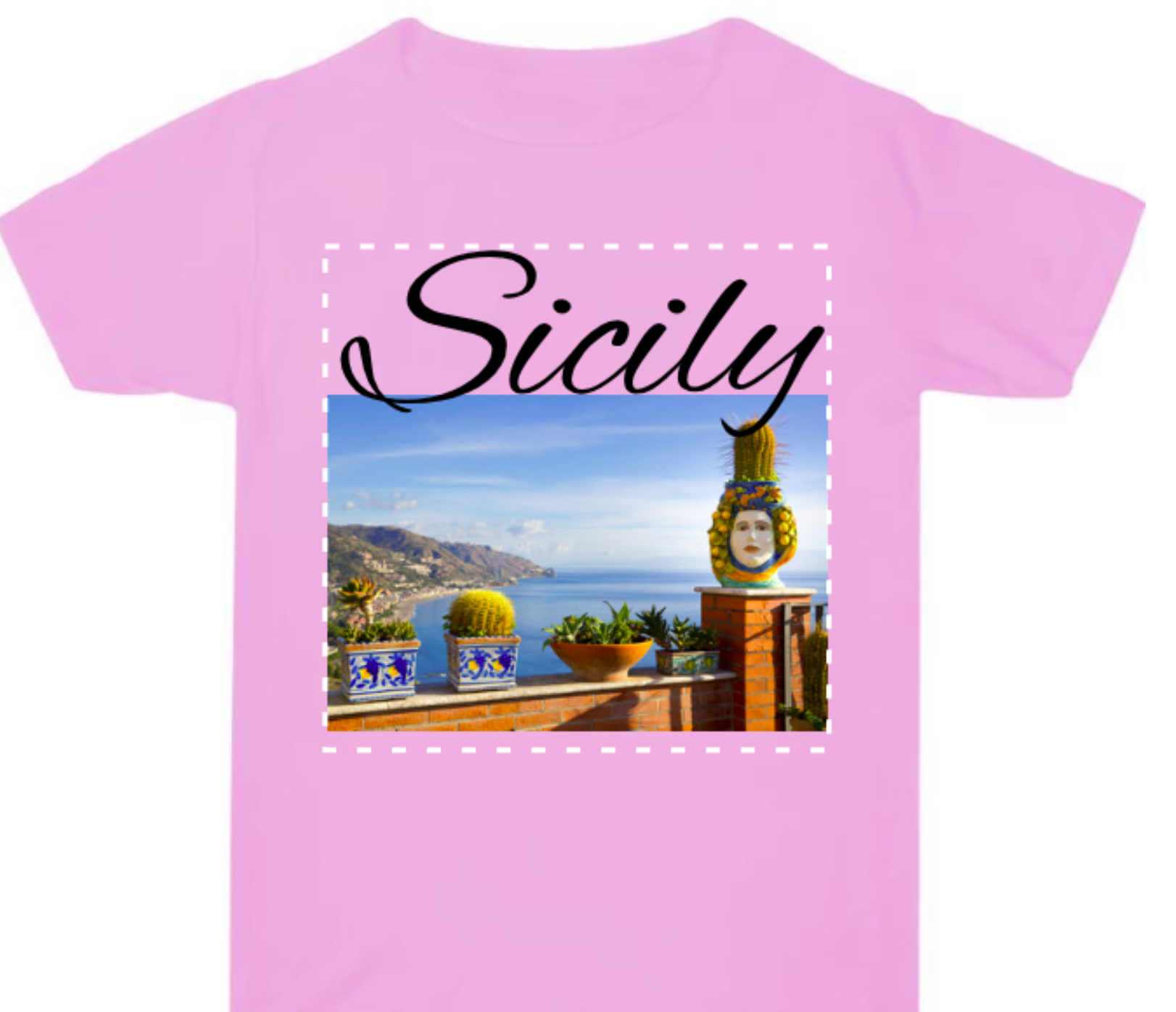 Sicily” T-Shirt – Italian Souvenir Tee with Coastal Print | Unisex Mediterranean Style Shirt