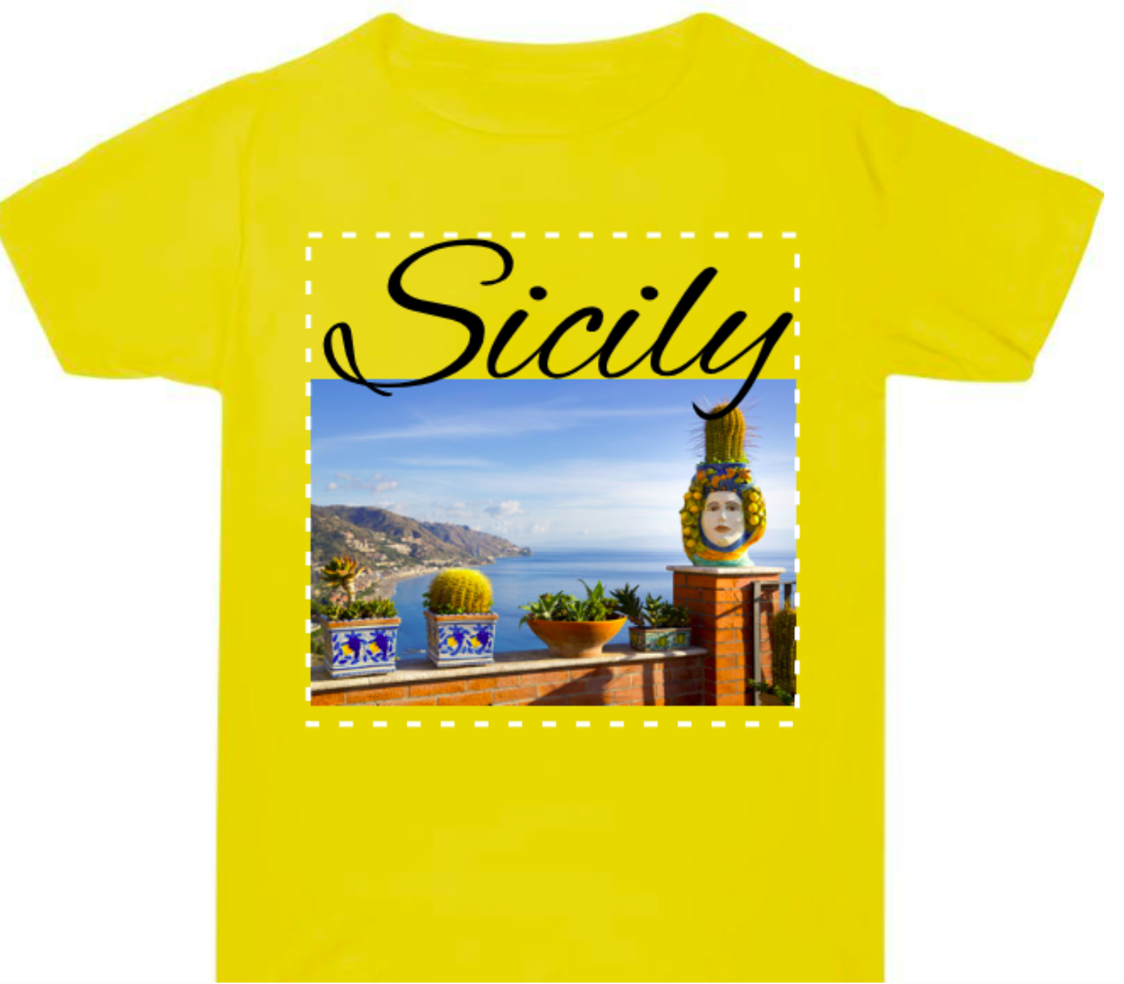 Sicily” T-Shirt – Italian Souvenir Tee with Coastal Print | Unisex Mediterranean Style Shirt